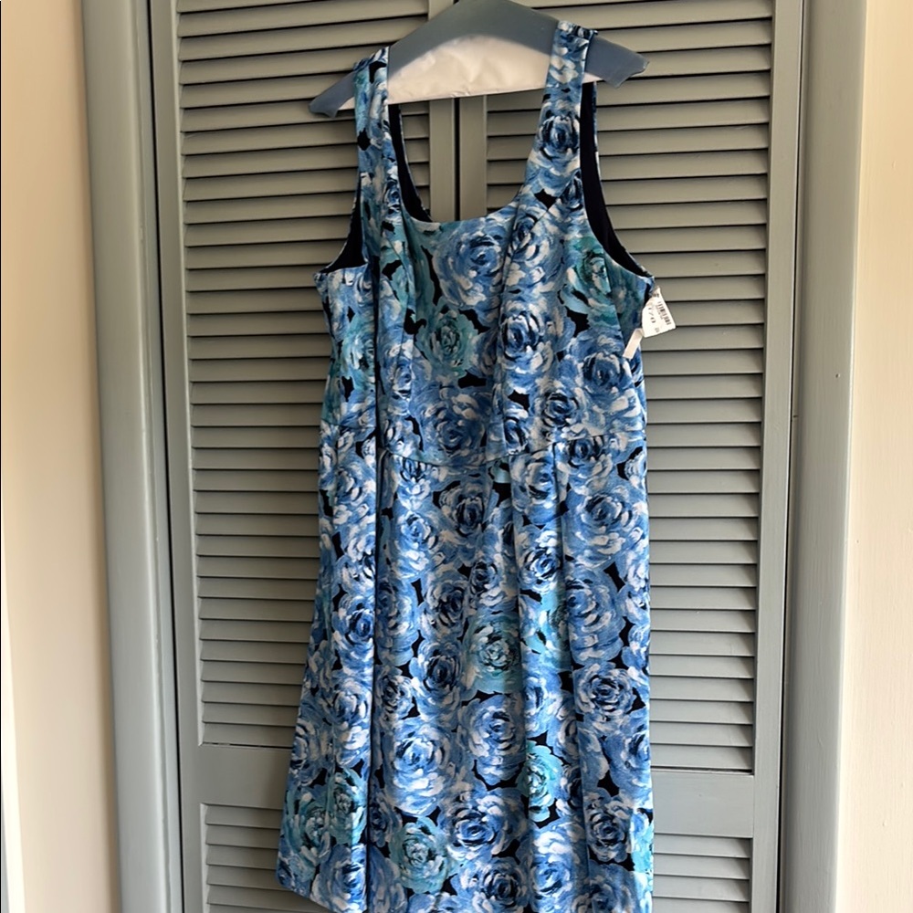 Carmen Marc Valvo Blue Floral Wedding Dress